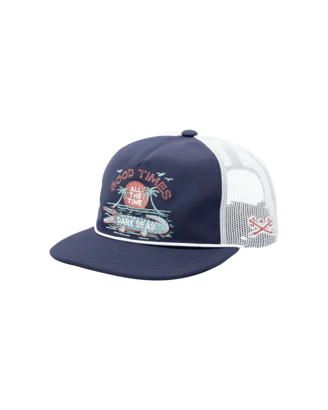 Dark Seas Gator Trucker - Navy