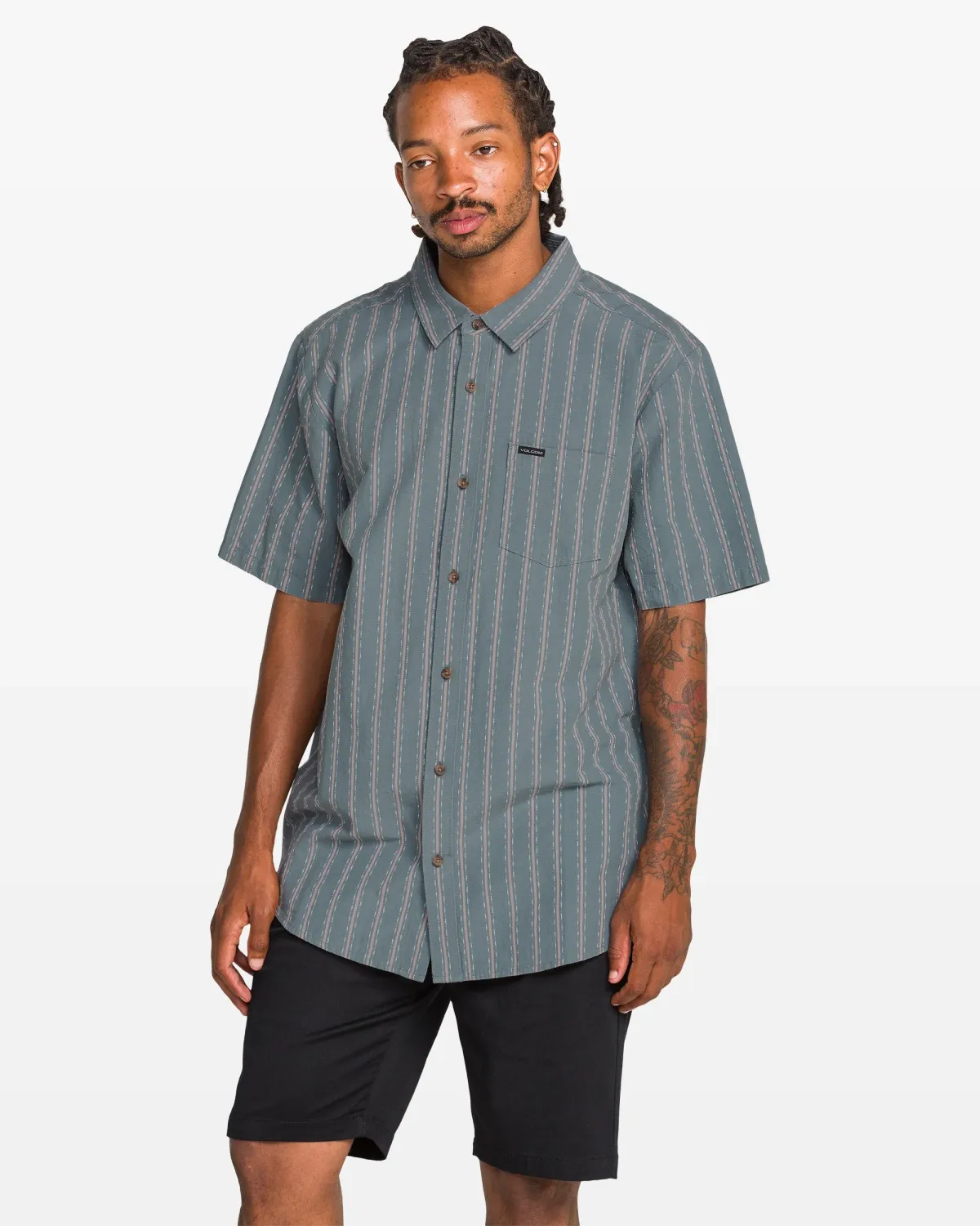 Volcom Sato Stripe SS - Tradewinds