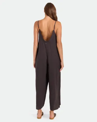Volcom Ruffle Up Romper - Vintage Black
