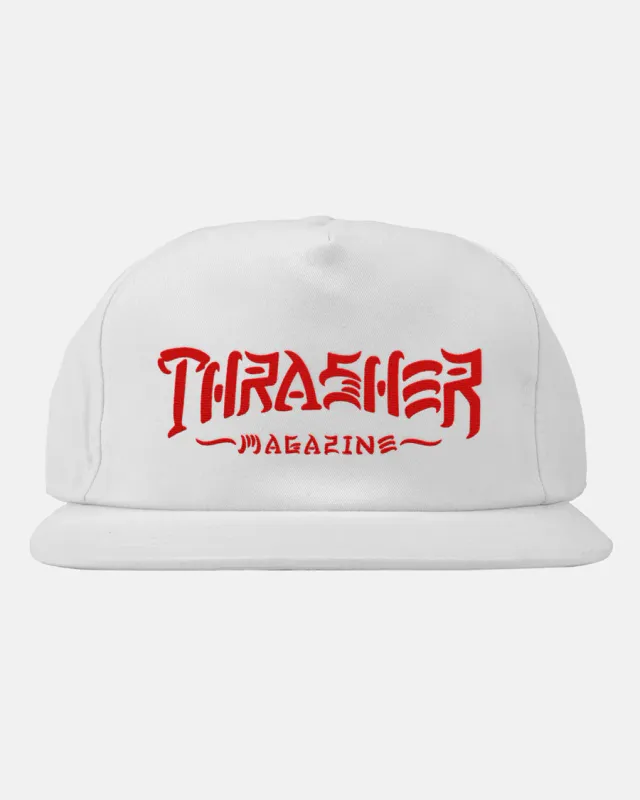 Thrasher Thrash and Destroy Snapback - White