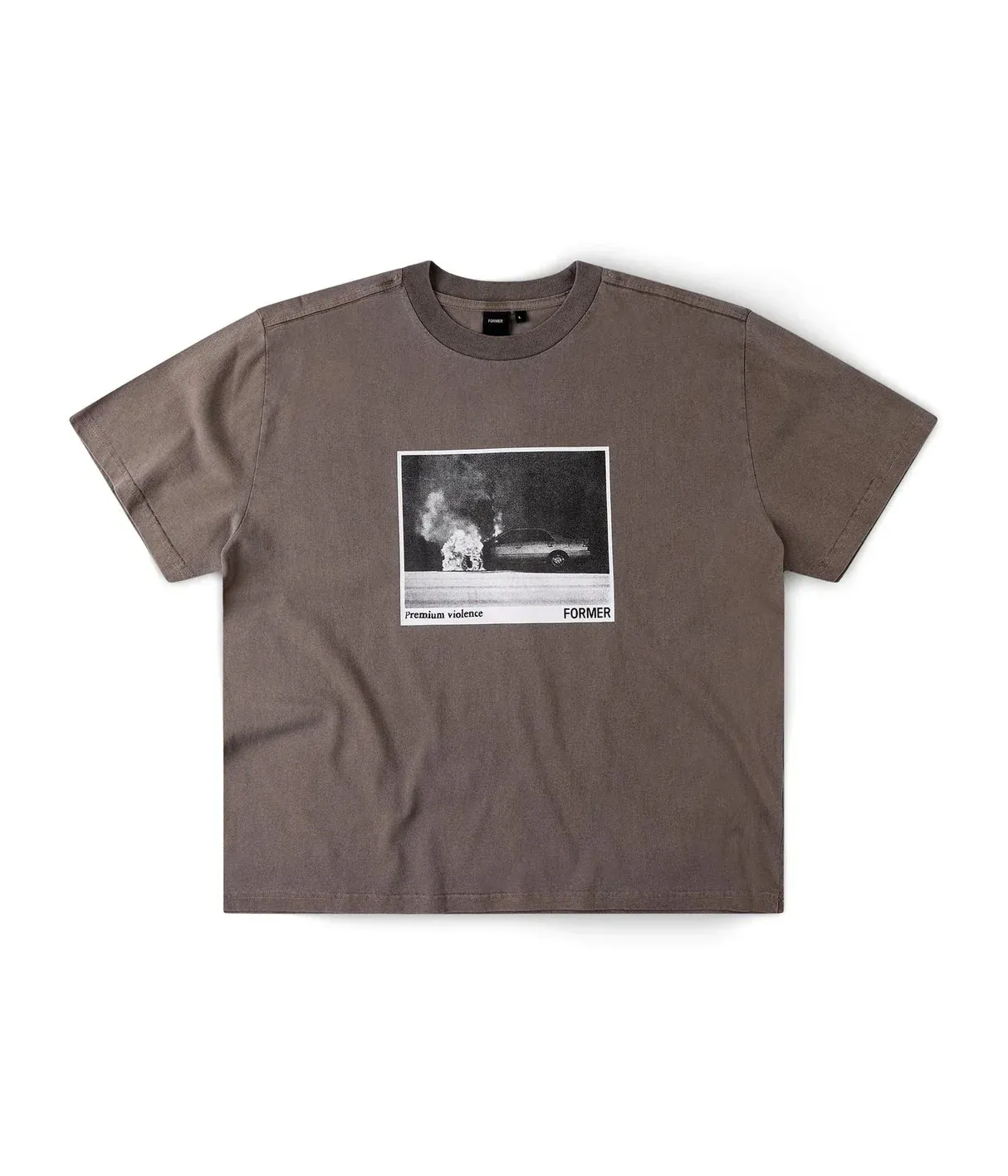 Former Ignite Boxy Tee - Washed Brown