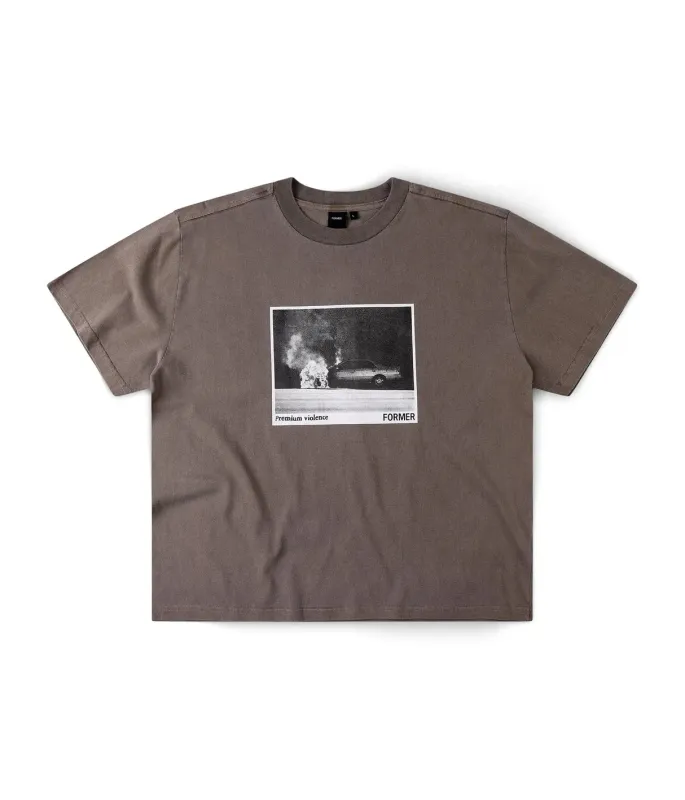Former Ignite Boxy Tee - Washed Brown