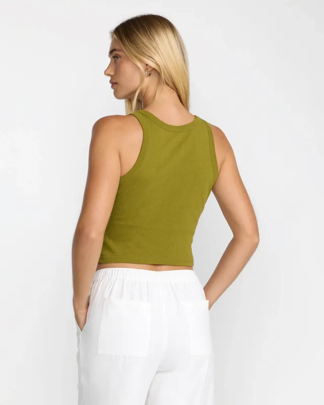 RVCA Mojave Sunrise Tank - Moss