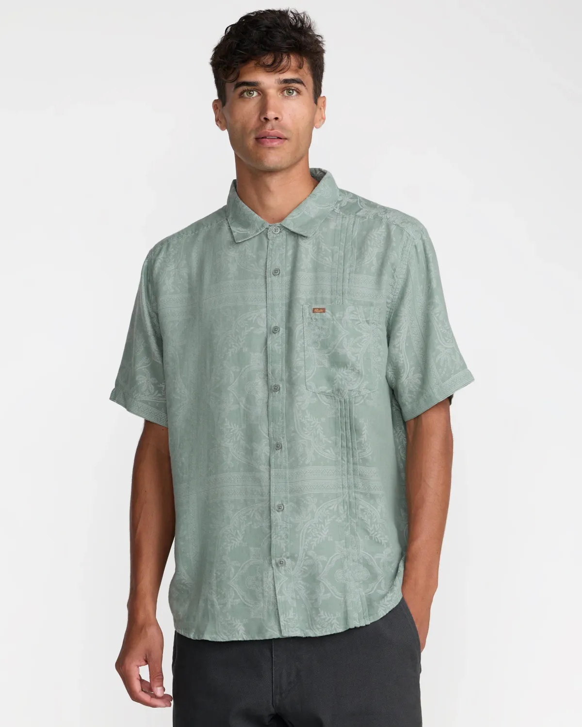 RVCA Mellowist Button - Jade