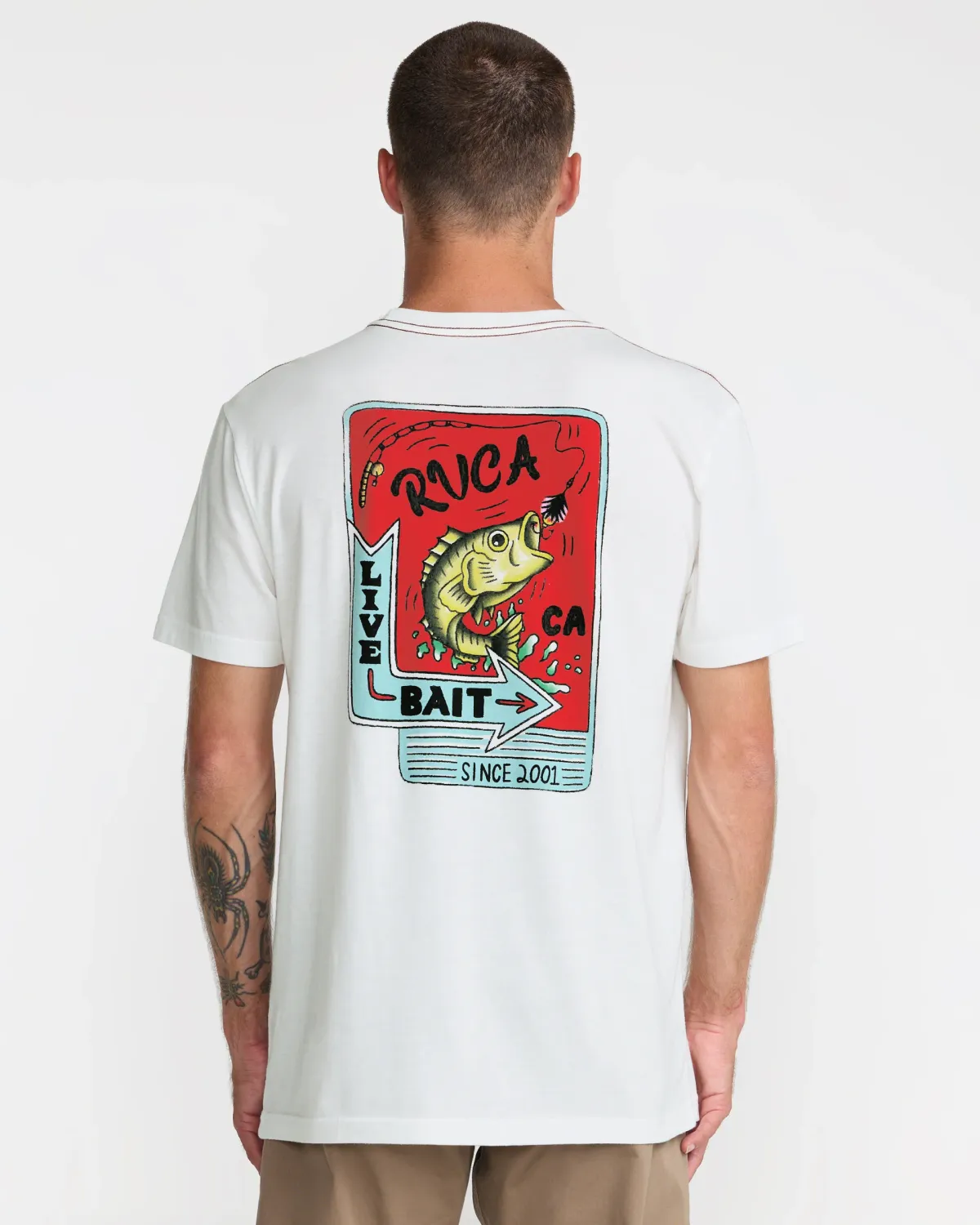 RVCA Live Bait Tee - Antique White
