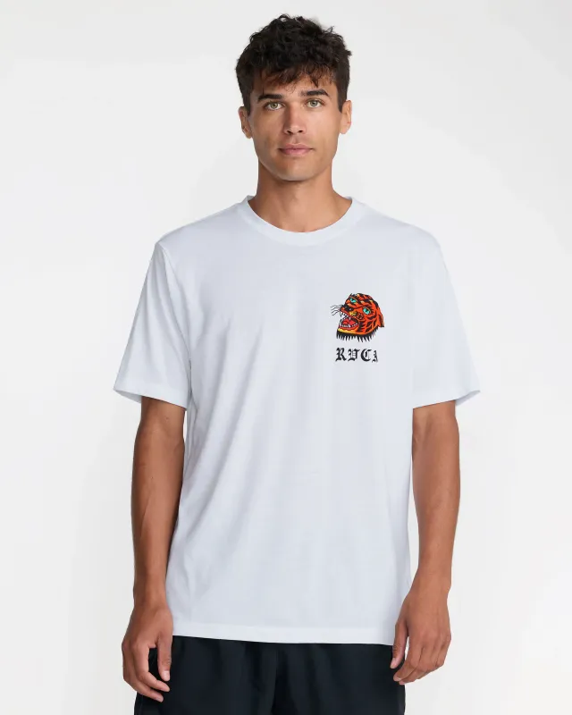 RVCA Kaleb Tiger Tee - White