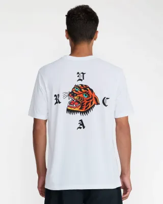 RVCA Kaleb Tiger Tee - White