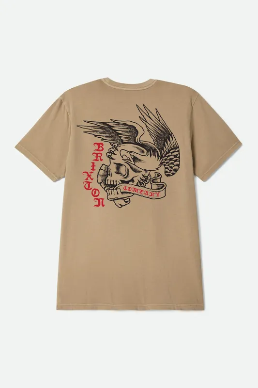 Brixton Wolcott Tee - Timeless Taupe Worn Wash