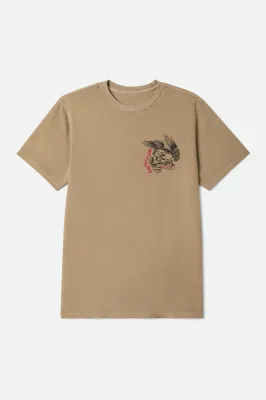 Brixton Wolcott Tee - Timeless Taupe Worn Wash