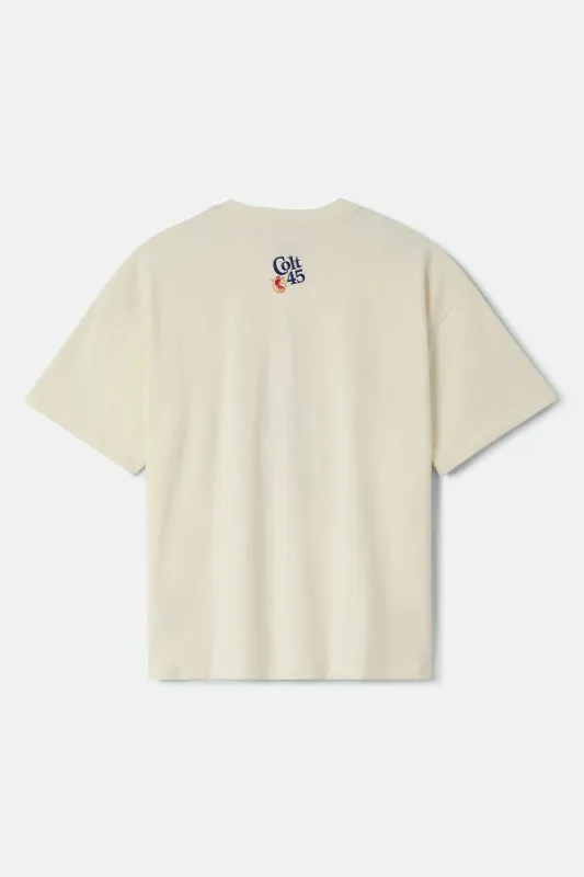 Brixton X Colt 45 Forty Oz Oversized Tee - Natural