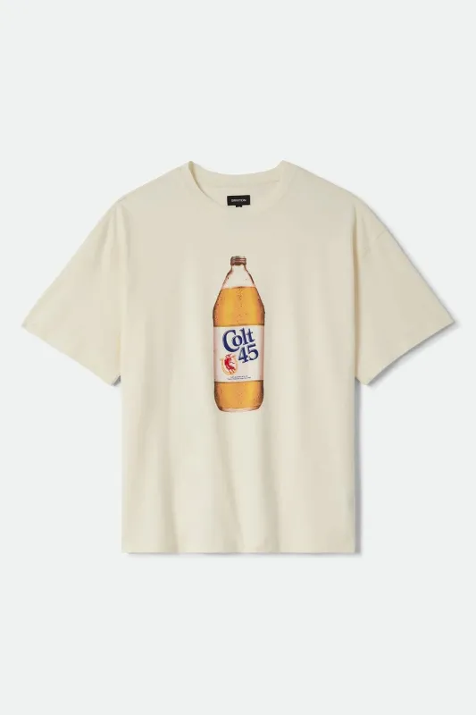 Brixton X Colt 45 Forty Oz Oversized Tee - Natural