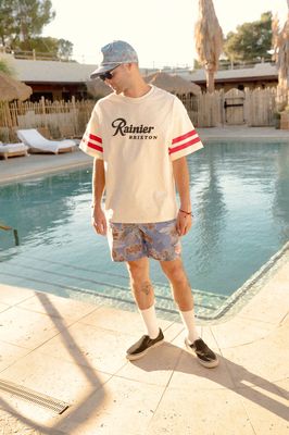 Brixton Rainier 1878 Oversized Tee - Natural
