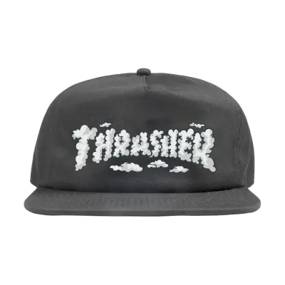 Thrasher Clouds By Kevin Spanky Long Snapback - Charcoal