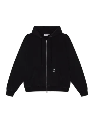 Obey Post Zip Hood - Dusty Black Limo