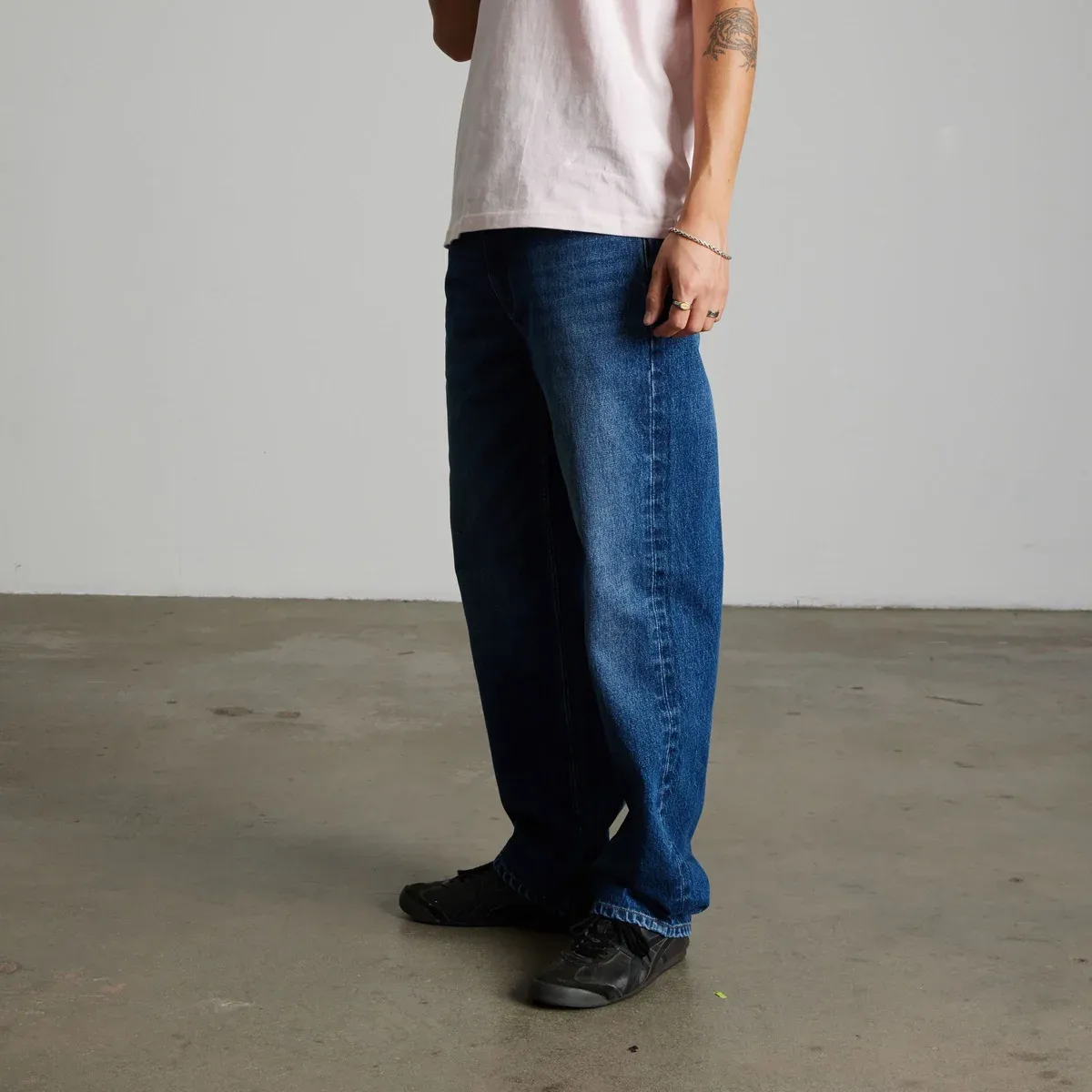 Huf Basic Ass Denim - Medium Stone Wash