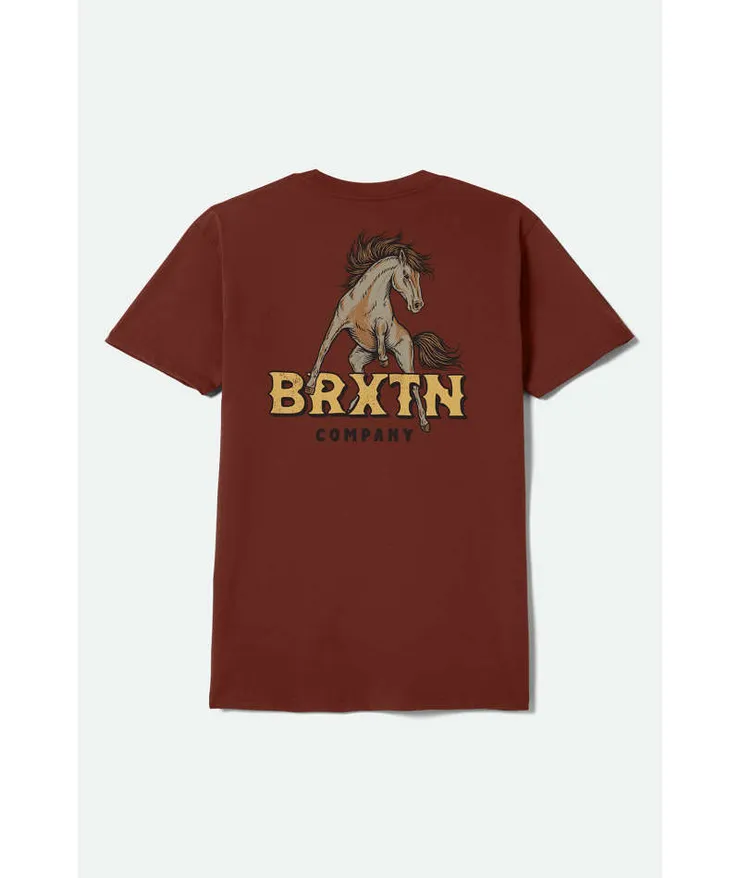 Brixton Marrow Standard Tee - Dark Brick