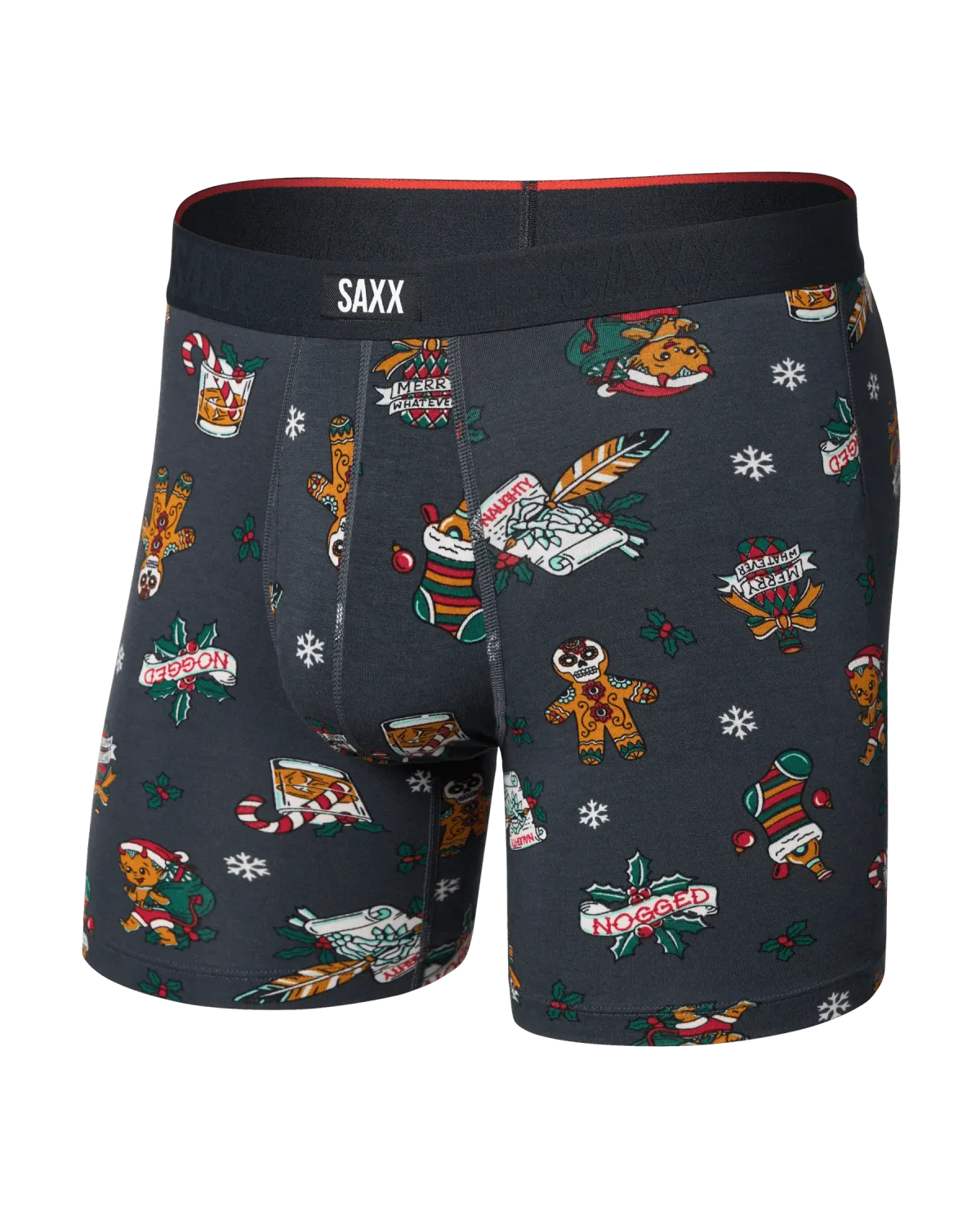 Saxx Vibe Xtra Soft Boxer - Holiday Flash/Ebony
