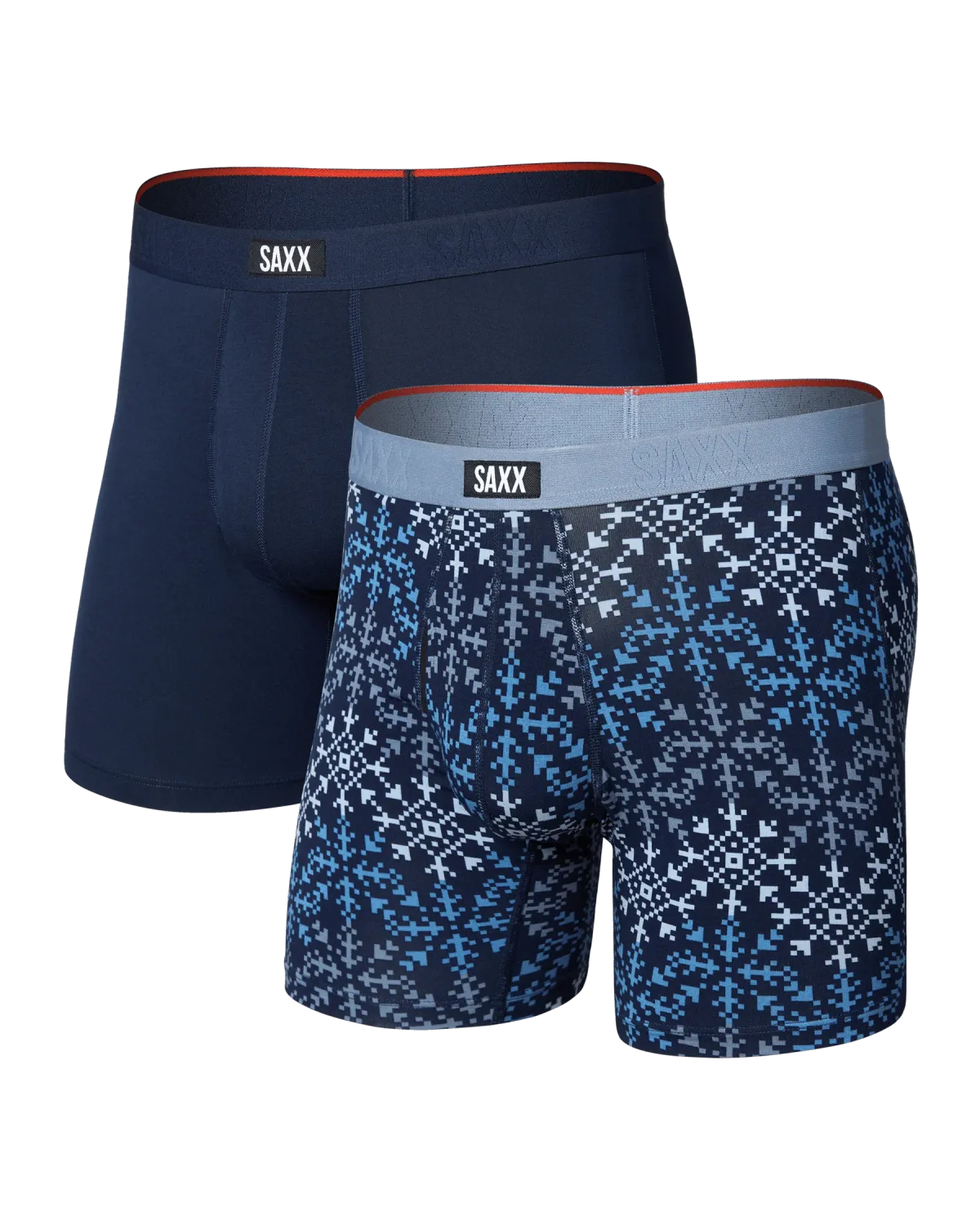 Saxx Vibe Xtra Soft 2PK Boxer  - Snowflake Chevron/Martime