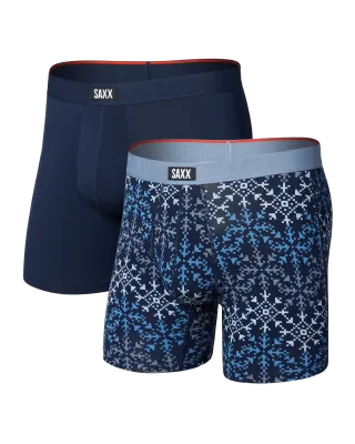 Saxx Vibe Xtra Soft 2PK Boxer  - Snowflake Chevron/Martime