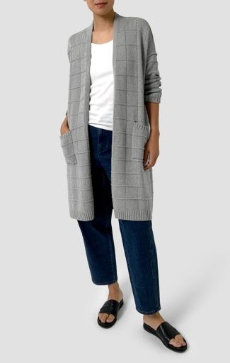 Eileen Fisher KNEE LENGTH CARDIGAN