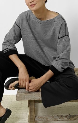 Eileen Fisher - ROUND NECK REVERSIBLE TOP