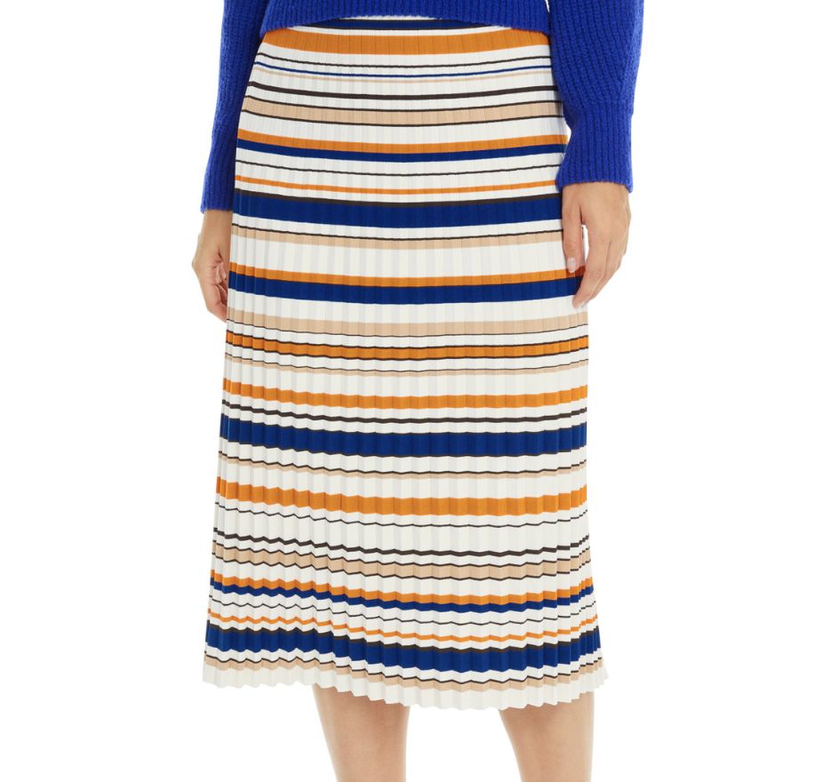 Marc Cain - Pleated Stripe Skirt