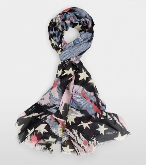 Marc Cain- Tigermania Black Scarf