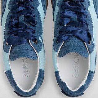 Marc Cain- City Vibing Skyway New Sneaker, Color: Blue, Size: 6.5