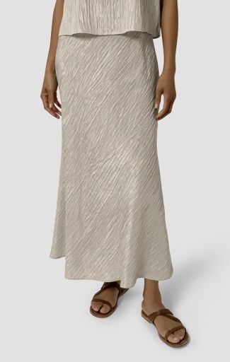 Eileen Fisher F/L Bias Skirt Cloud, Color: Black, Size: S