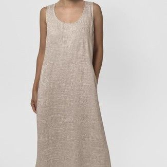 Eileen Fisher Scoop Neck F/L Dress Sky
