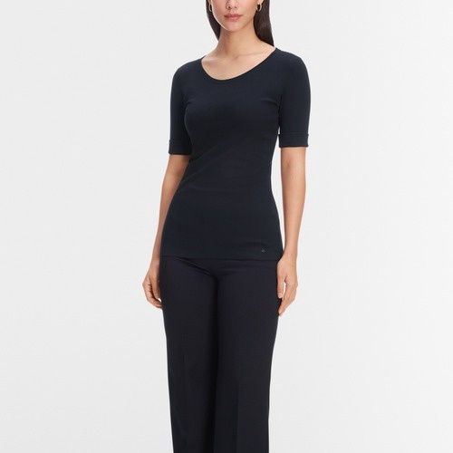 Marc Cain Round-Collar Shirt With Short Sleeves