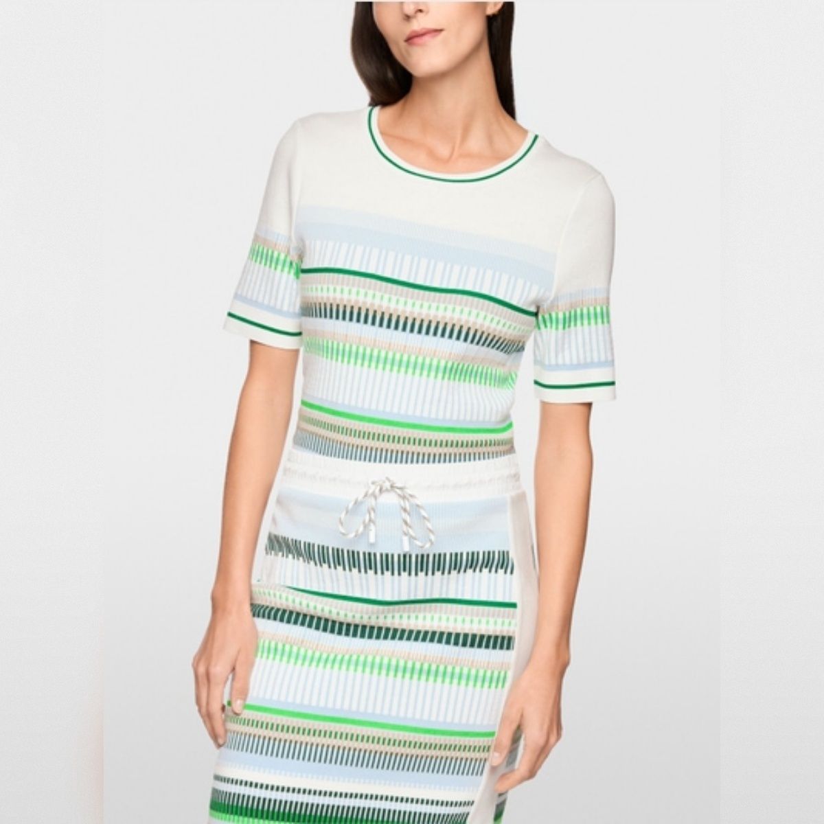 Marc Cain Fine-Knit Jacquard Jumper Marc Cain Fine-Knit Jacquard Jumper, Color: Blue, Size: 10