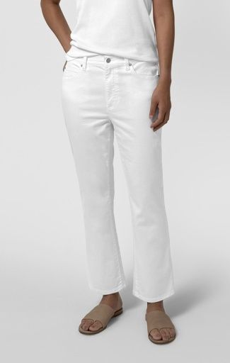 Eileen Fisher - Ankle Kick Jean, Colour: WHITE, Size: XXS