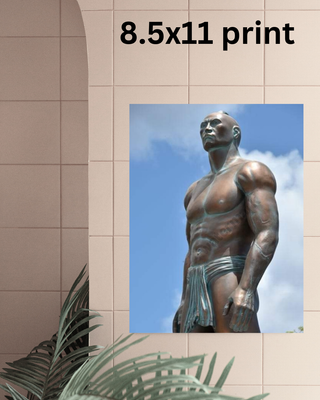 Chief Quipuha Art Print | Traditional Cultural Tribute in 8.5x11 Format | Indigenous Guam Leader Portrait for Wall Decor