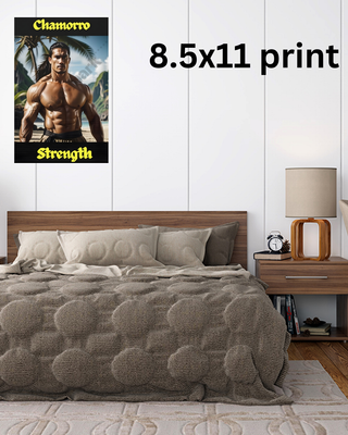 Guam Chamorro Strength Art Print | Cultural Tribute in 8.5x11 Format