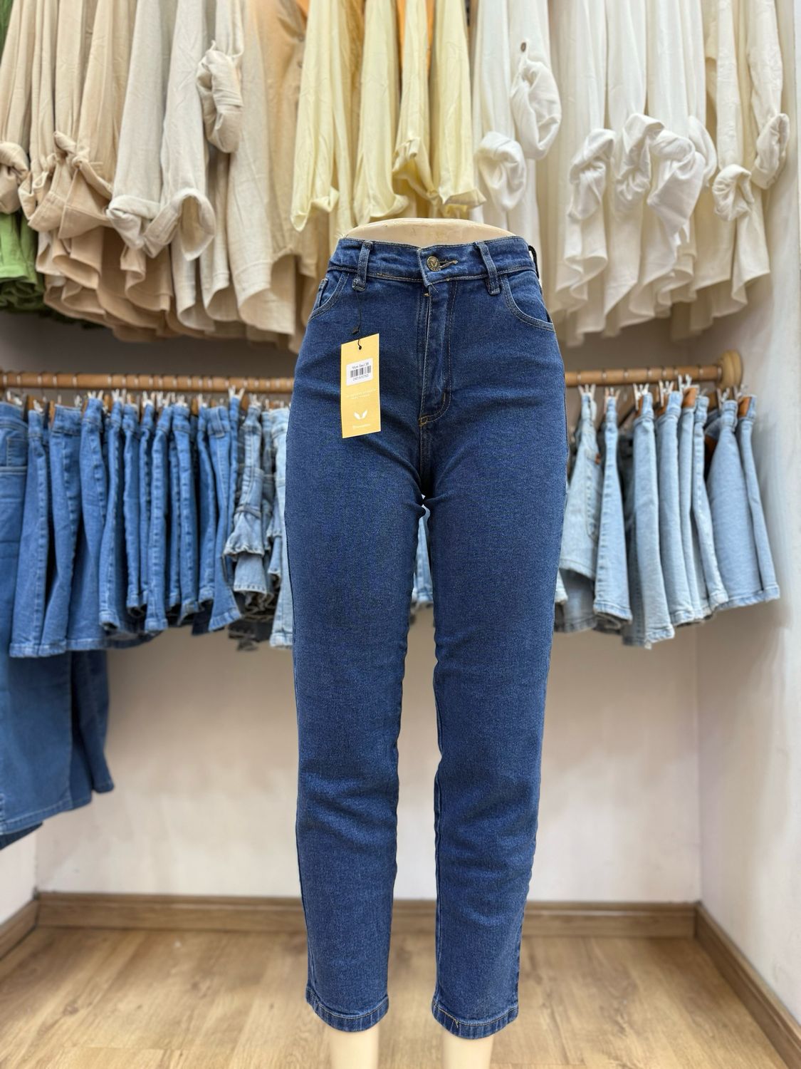 Jeans Mom azul