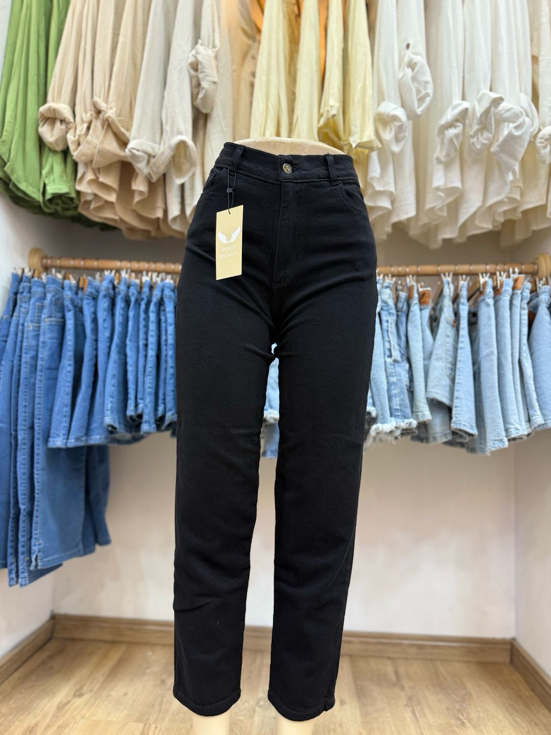 Jeans Mom Black