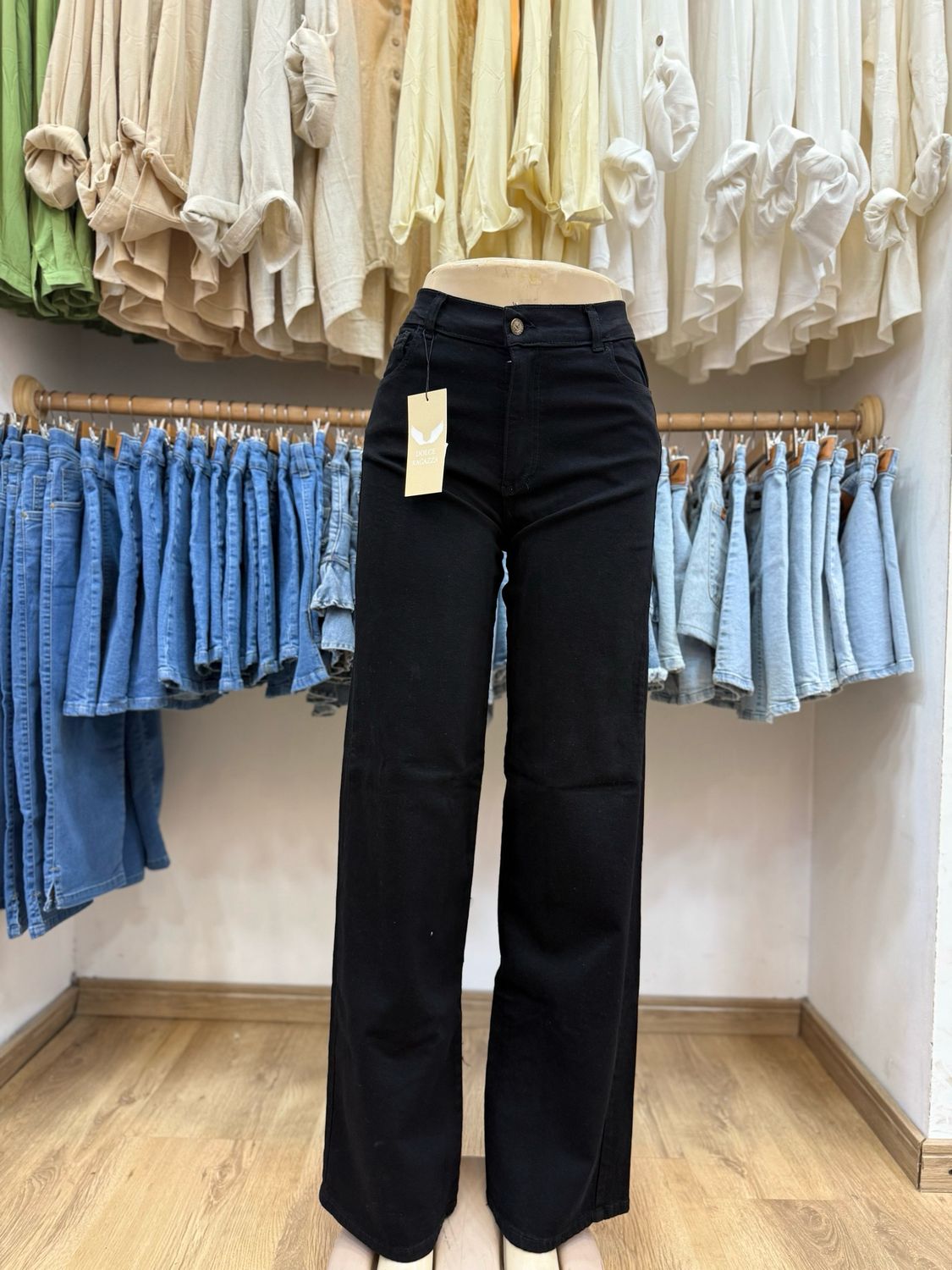 Jeans Wide Leg Black