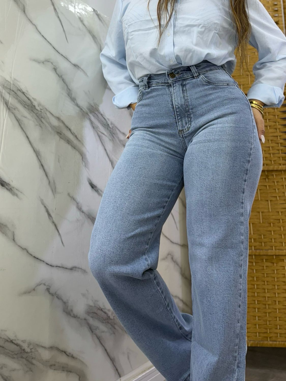 Denim straight