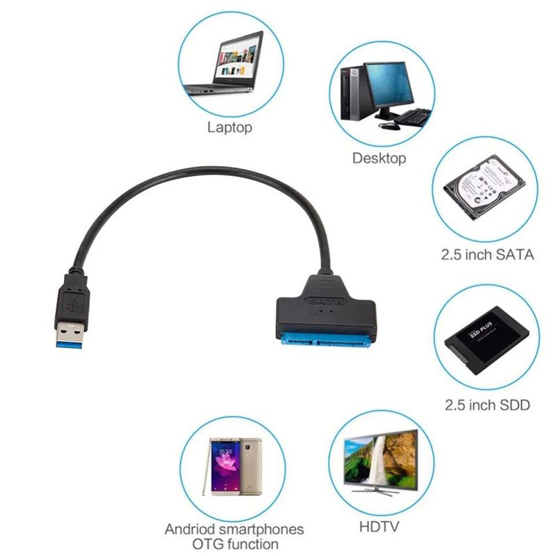 Hard Drive SATA 3.0 / 2.0 Pin Adapter USB