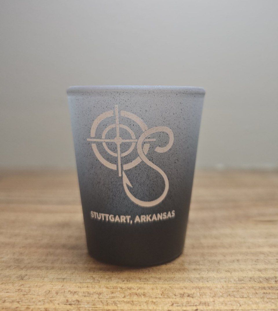 Black Frosted Shot Glass