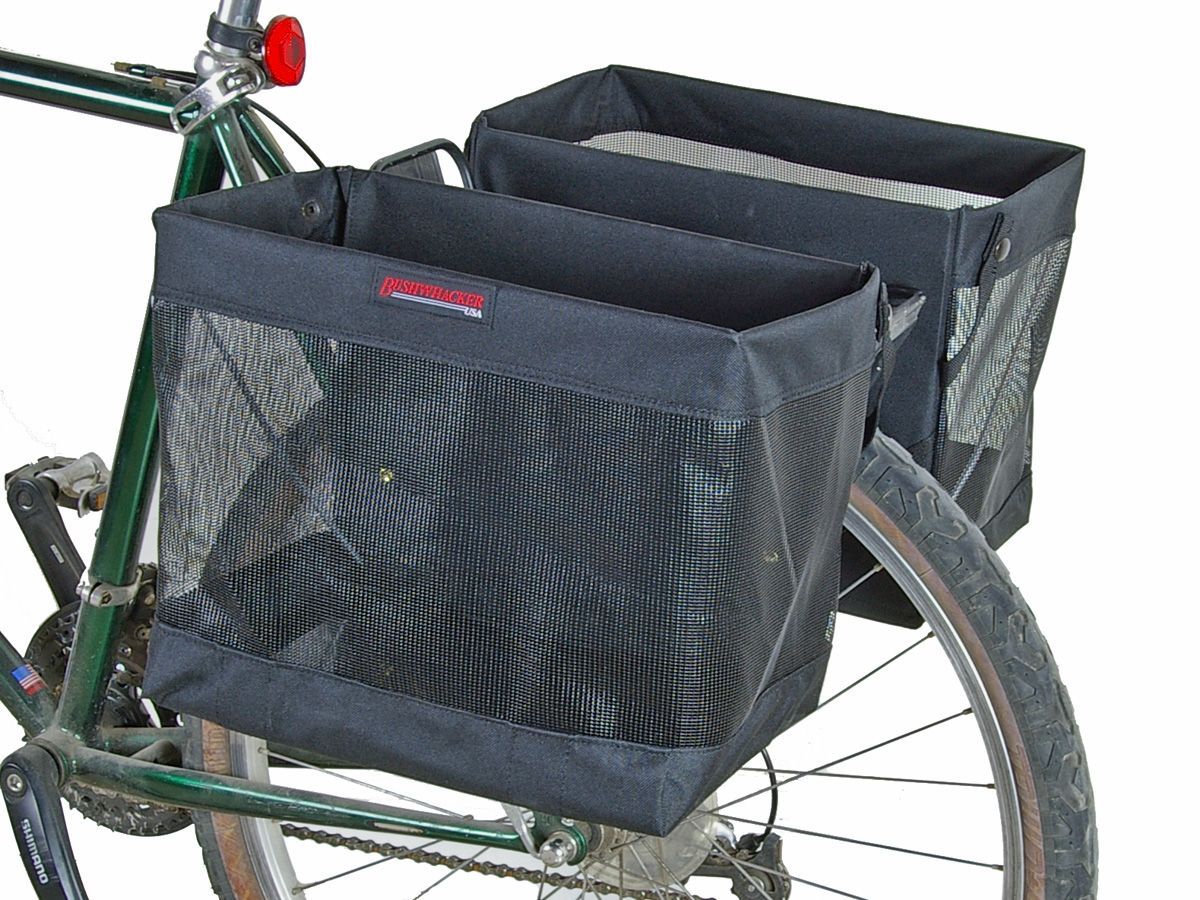 Bushwhacker Omaha - Bicycle Grocery Pannier Cycling Rack Basket Bike Rear Bag Rear Accessories - Sold as Pair