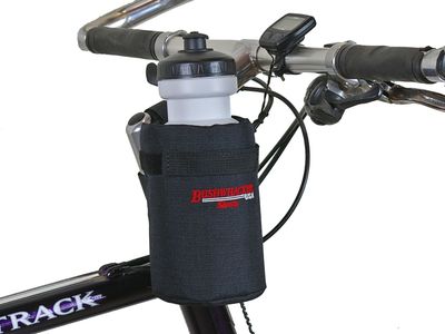 Bushwhacker Shasta Black - Insulated Bike Water Bottle Holder w/ 20 oz. BPA Free Bottle - Two Point Bicycle Frame & Handlebar Attachment w/Belt Loop No Screws Hardware Required Cycling Bushwhacker Shasta Black - Insulated Bike Water Bottle Holder w/ 20 oz. BPA Free Bottle - Two Point Bicycle Frame & Handlebar Attachment w/Belt Loop No Screws Hardware Required Cycling
