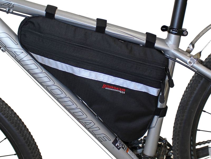 Bushwhacker Fargo Large Triangle Bicycle Frame Bag – Spacious Bike Storage w/ Reflective Trim