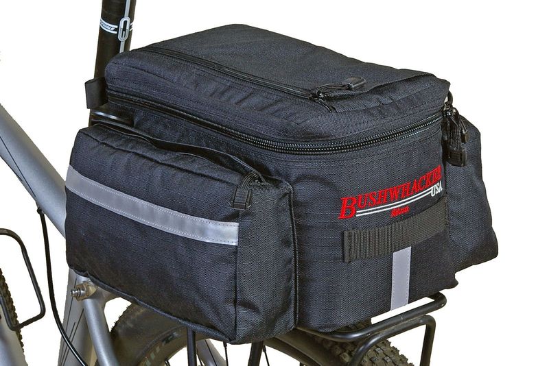 Bushwhacker Mesa Trunk Bag on Bicycle Rack