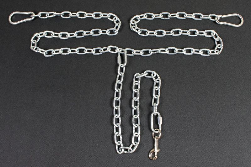 Bushwhacker - Chew Proof Truck Bed Dog Tether Chain SUV UTV Pet Leash Harness Vehicle Restraint Barrier Cable Tie Down Out Bushwhacker - Chew Proof Truck Bed Dog Tether Chain SUV UTV Pet Leash Harness Vehicle Restraint Barrier Cable Tie Down Out