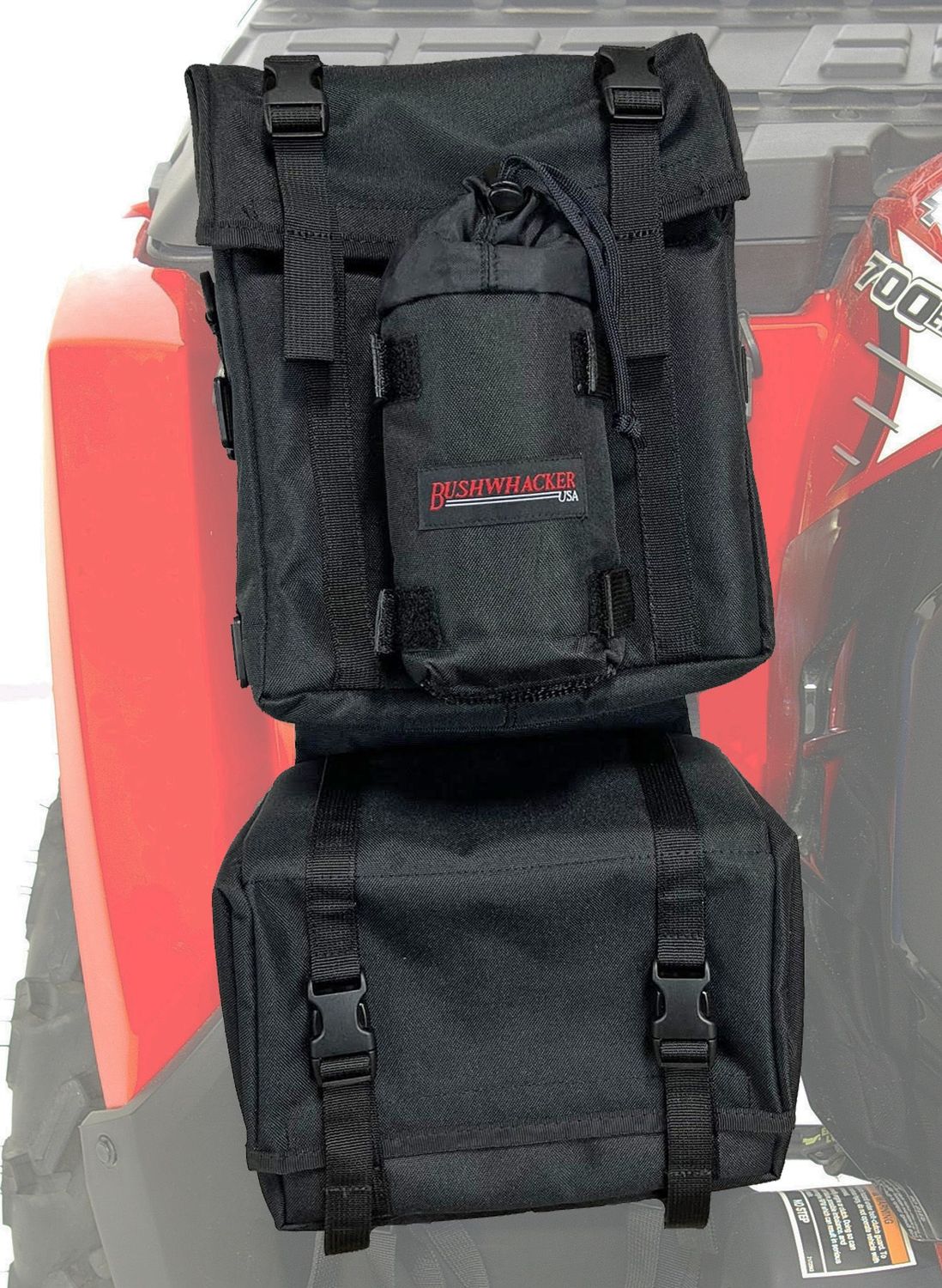 ATV Fender Bag Black Front Rear Tank Rack Accessories Cargo Storage Pack Waterproof Cooler UTV Roll Cage Bar ATV Fender Bag Black Front Rear Tank Rack Accessories Cargo Storage Pack Waterproof Cooler UTV Roll Cage Bar