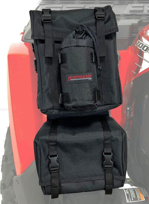 ATV Fender Bag Black Front Rear Tank Rack Accessories Cargo Storage Pack Waterproof Cooler UTV Roll Cage Bar