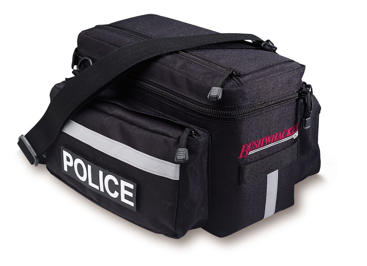 Bushwhacker Mesa Police Bike Trunk Bag with Reflective Trim & Rear Light Clip