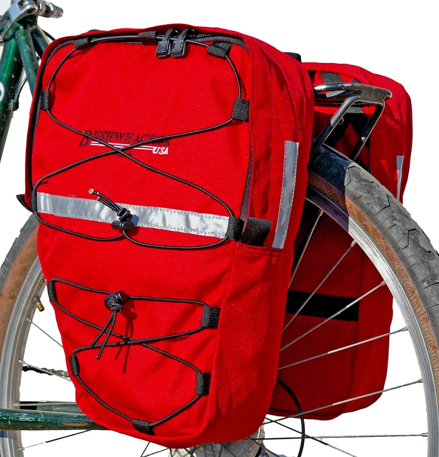 Bushwhacker Moab Bicycle Panniers Red – Pair for Front or Rear Rack Storage Bushwhacker Moab Bicycle Panniers Red – Pair for Front or Rear Rack Storage